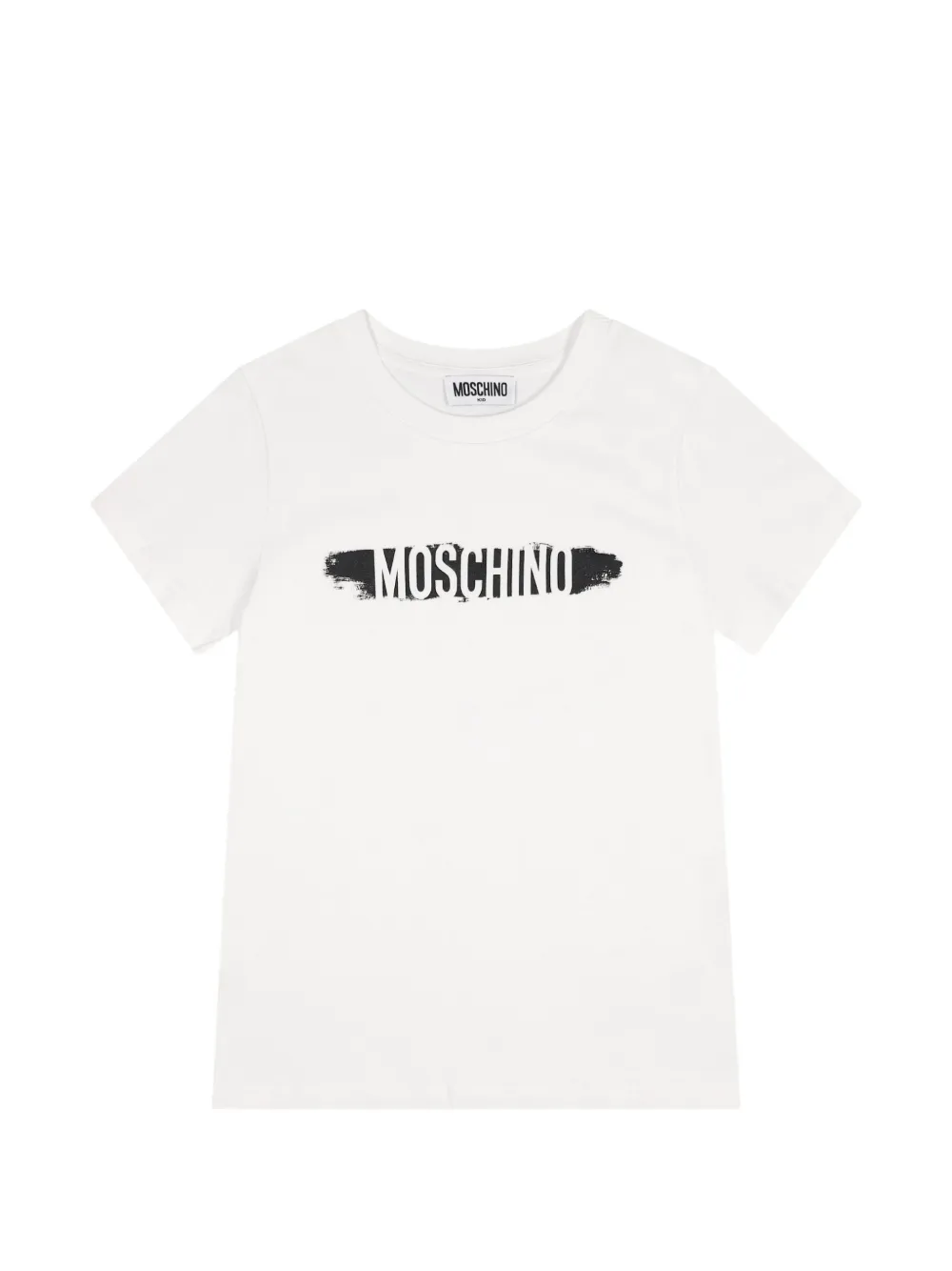 Moschino Kids logo-print T-shirt - Bianco