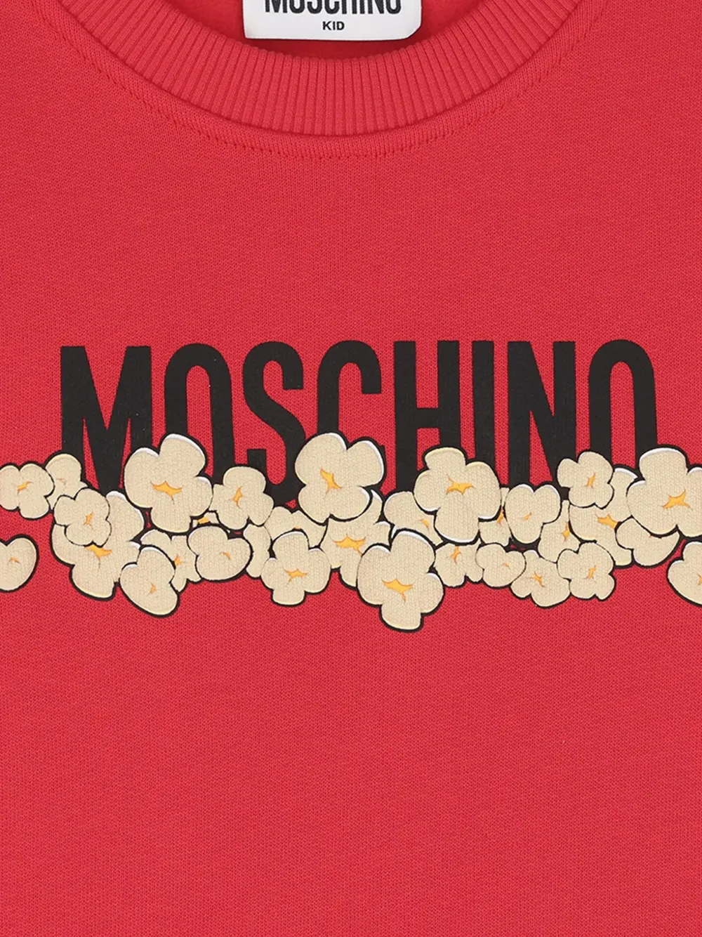 Moschino Kids Gelaagde jurk met popcornprint Rood