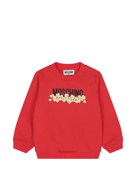 Moschino Kids pull à logo imprimé et motif pop-corn