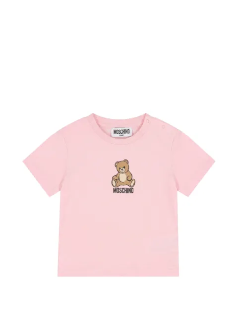 Moschino Kids Teddy Bear logo-print T-shirt