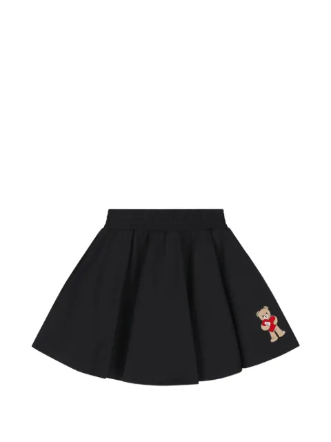 Moschino Kids falda elástica con motivo Teddy Bear
