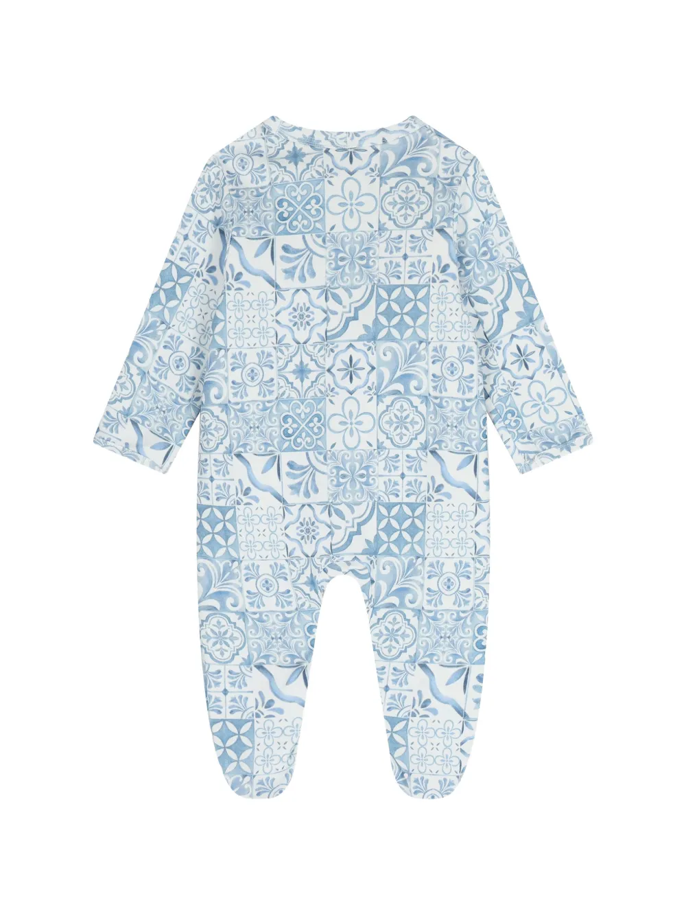 My Little Pie Drie Amalfi rompers met tegelprint Blauw