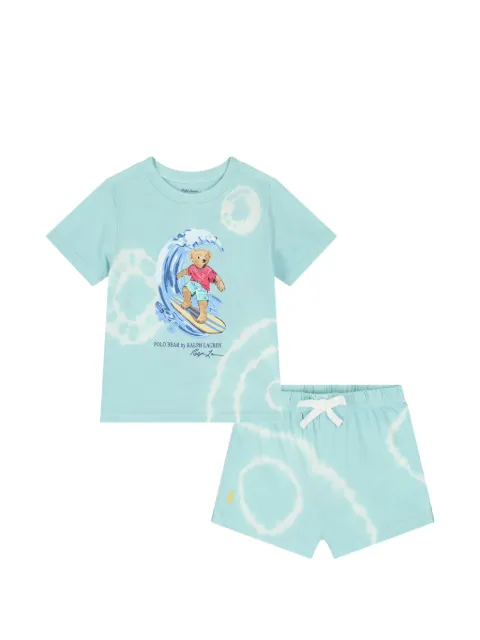 POLO RALPH LAUREN KIDS Polo Bear tie-dye shorts set