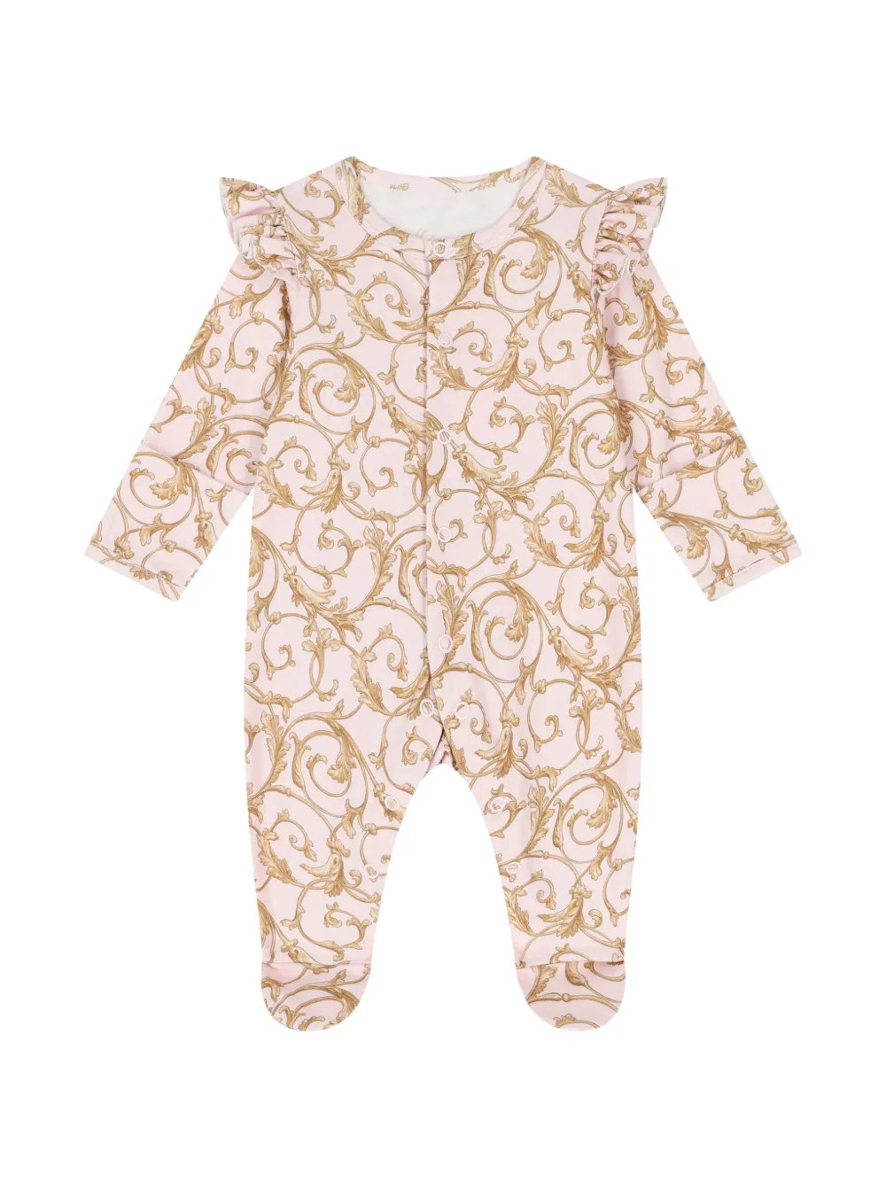 My Little Pie Driedelig romperset met barokprint en ruches Roze