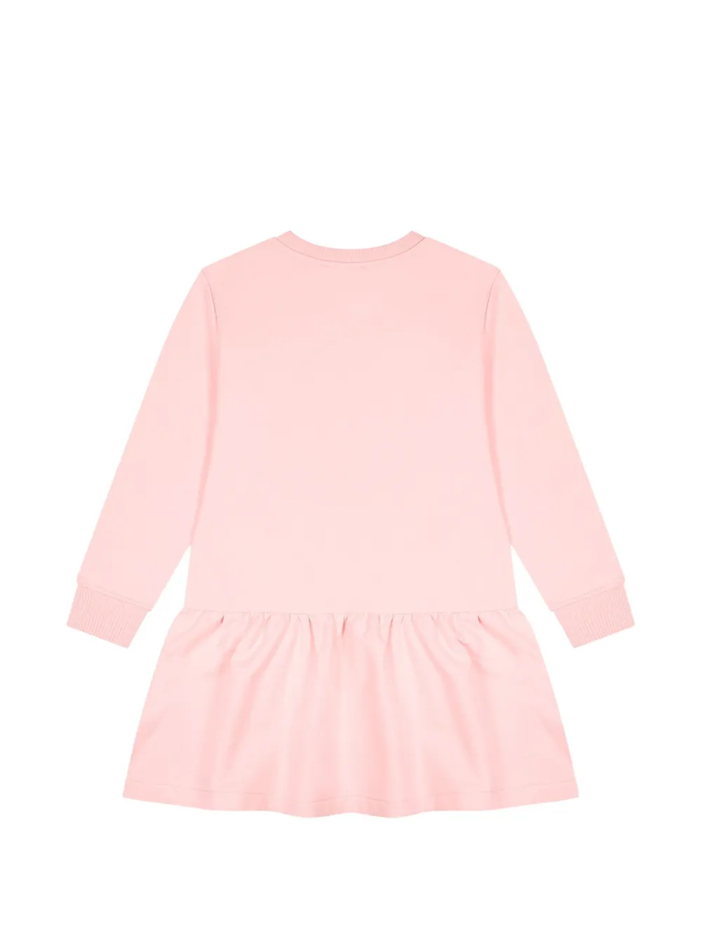 Moschino Kids Jurk met teddybeerprint en ruches Roze