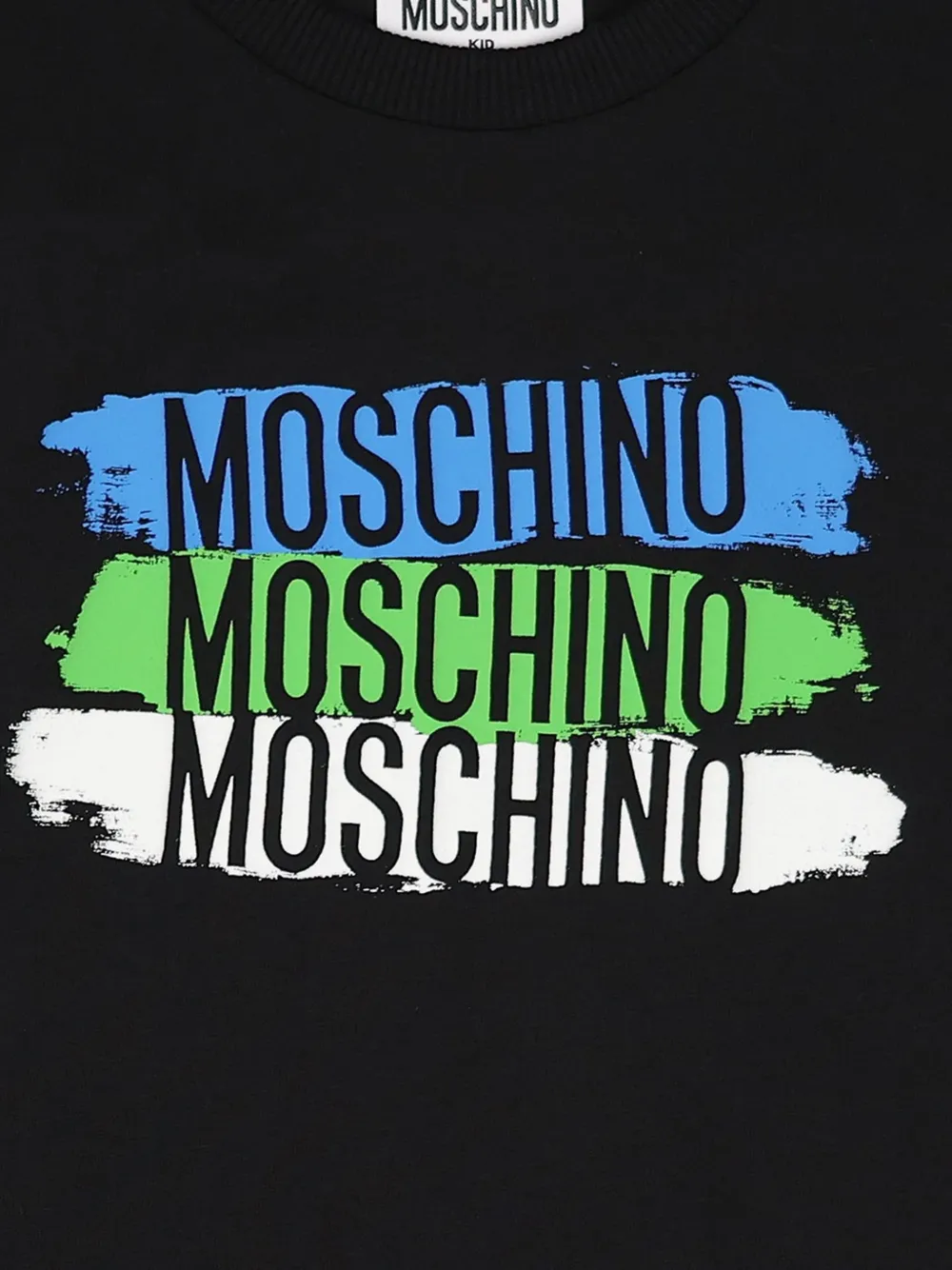 Moschino Kids T-shirt met logoprint Zwart