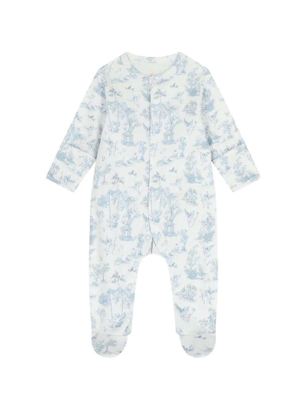 My Little Pie Drie pyjama's met Toile de Jouy-print Wit