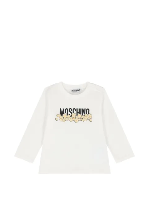 Moschino Kids popcorn-print long-sleeve T-shirt