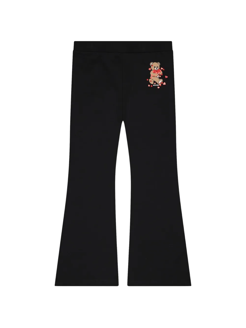 Moschino Kids Teddy Bear flared trousers - Nero