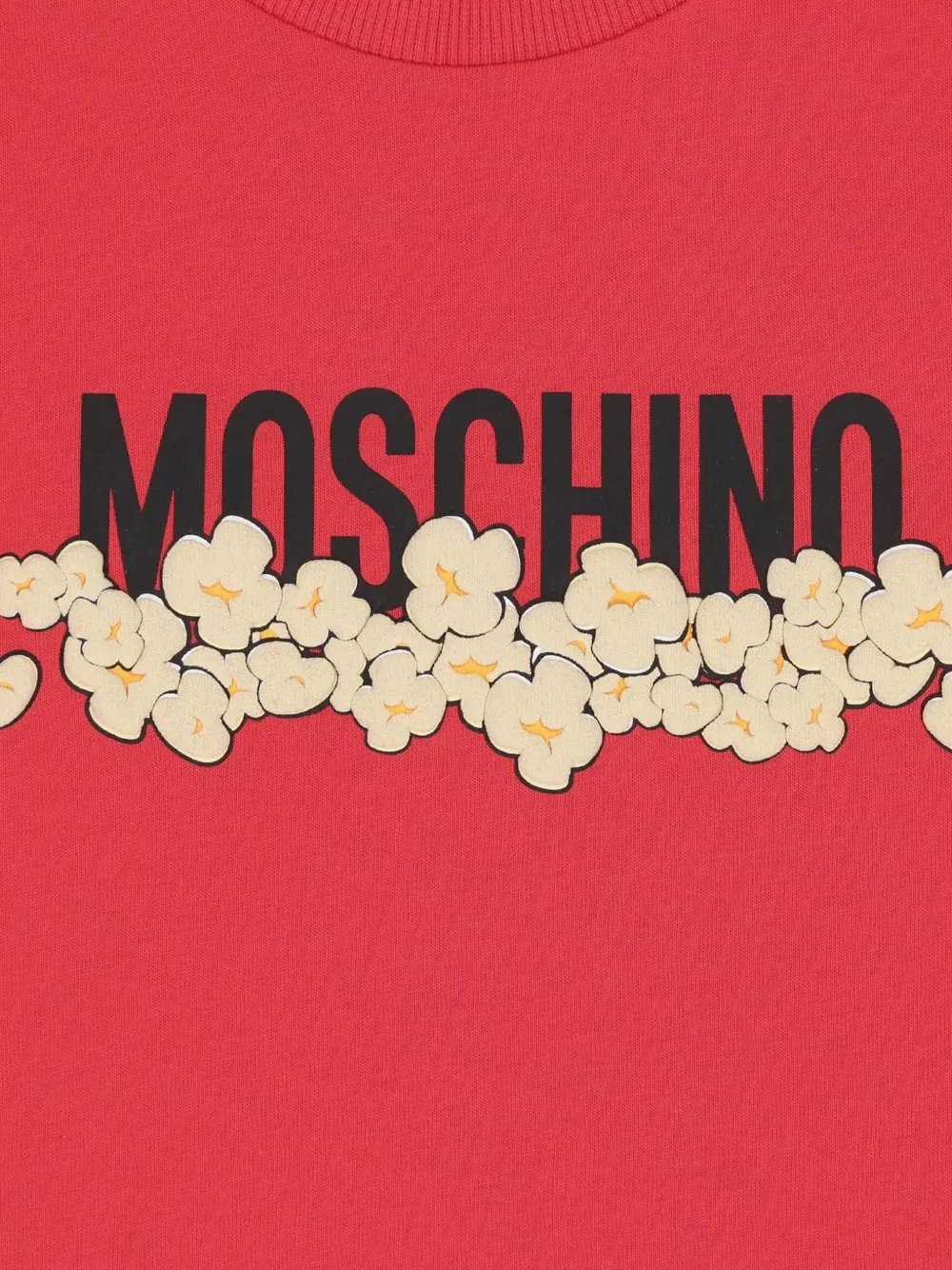 Moschino Kids T-shirt met popcorn-print en logo-print Rood