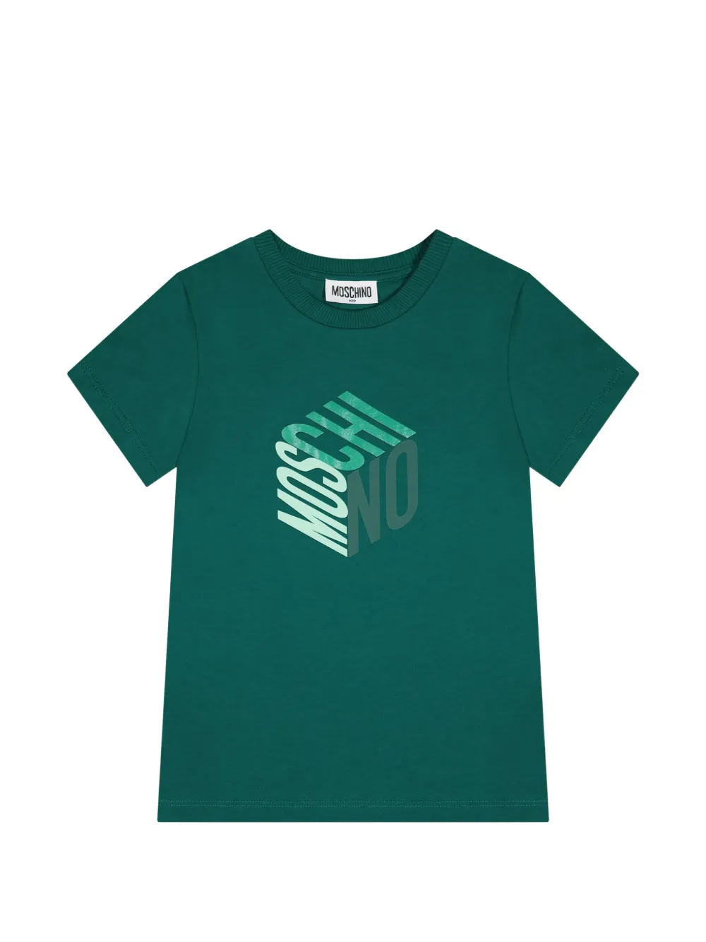 Moschino Kids logo-print cotton T-shirt - Verde