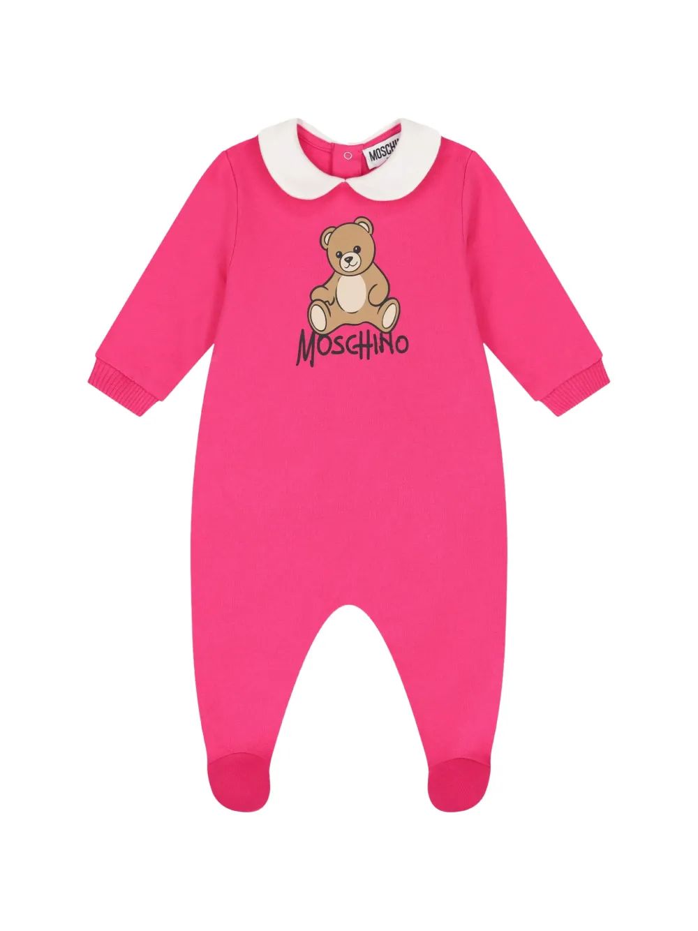 Moschino Kids Teddy Bear Peter Pan-collar pyjamas - Rosa