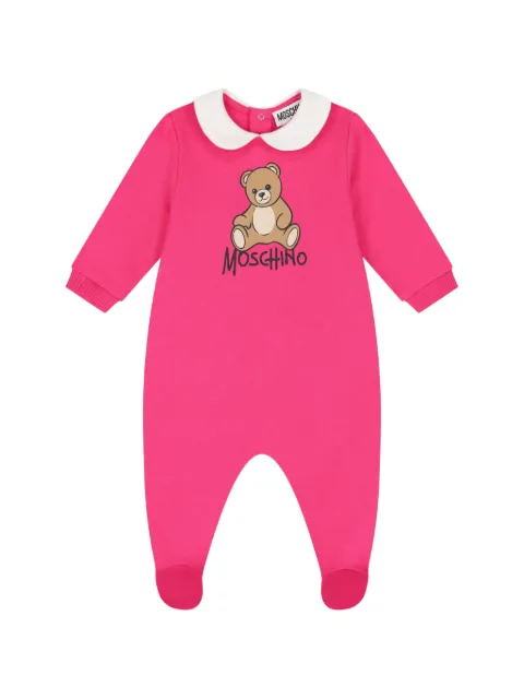Moschino Kids Teddy Bear Peter Pan-collar pyjamas