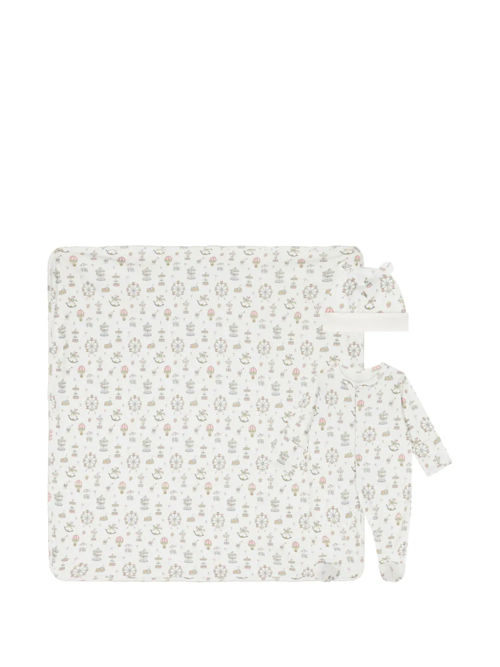 My Little Pie Drie katoenen-pyjama's met kermisprint Wit
