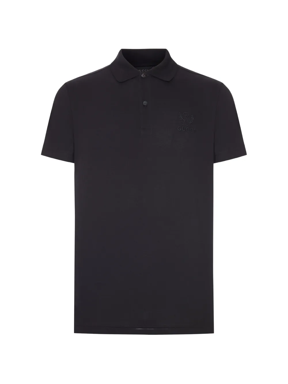 Gucci Interlocking GG embroidered polo shirt - Schwarz