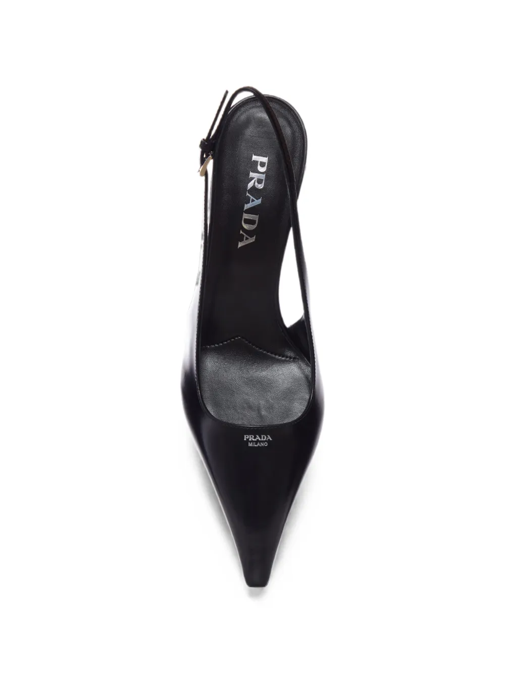 Prada leather slingback pumps Zwart