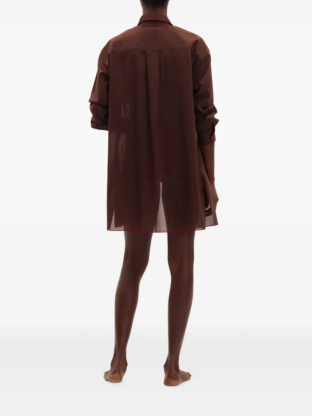 ERES Phare blouse met contrasterende afwerking Bruin