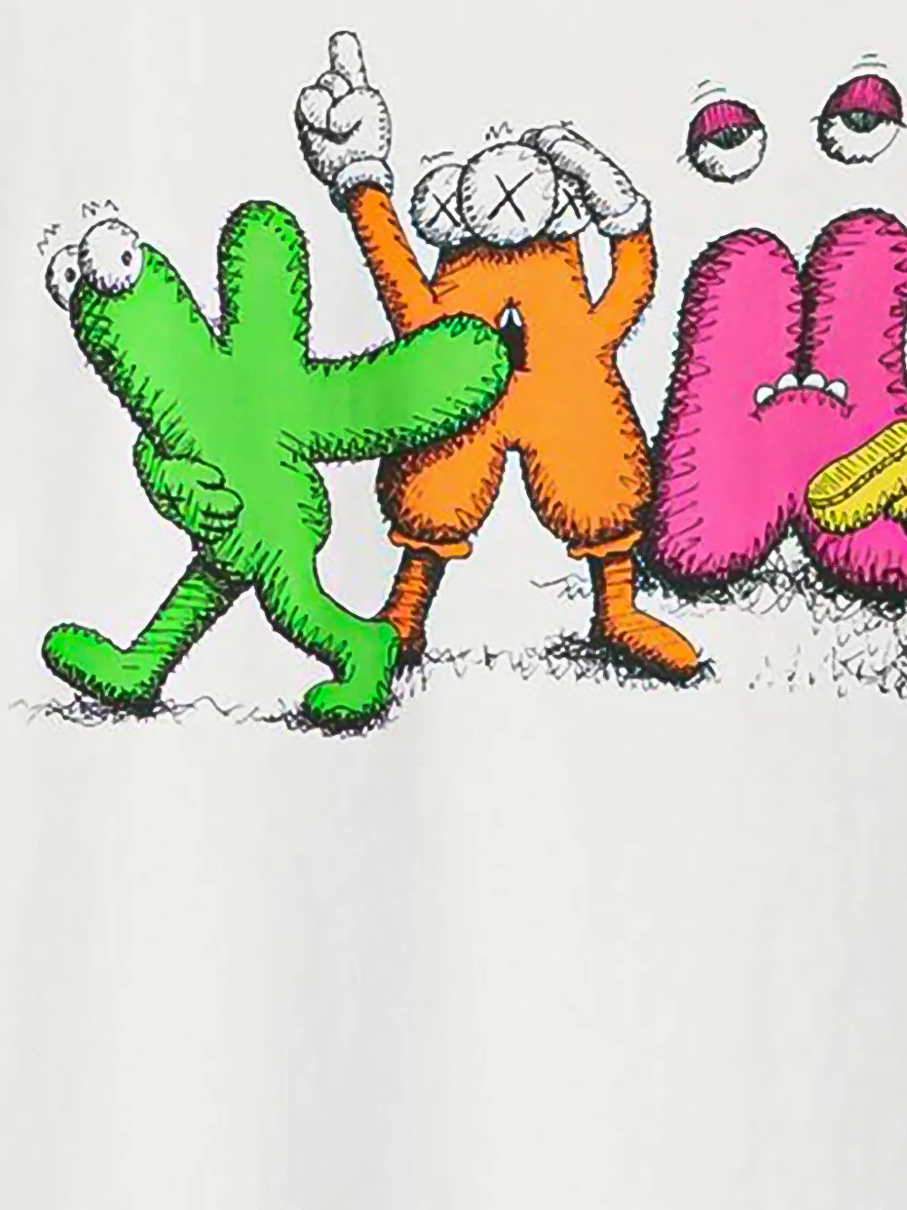 KAWS x Uniqlo T-shirt met grafische print Wit