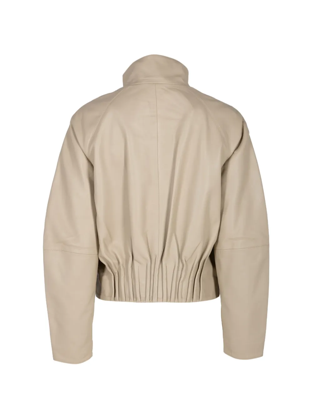 By Malene Birger Suzanne leather panelled jacket Beige