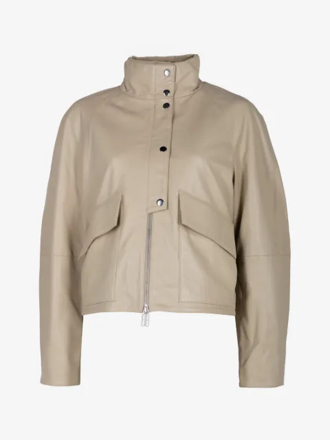 By Malene Birger Suzanne leather panelled jacket