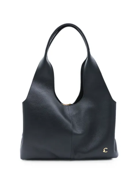 Coccinelle logo-plaque pebbled-leather tote bag