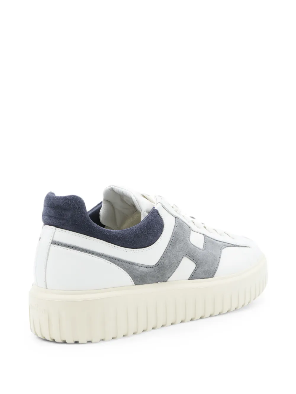Hogan H-Stripes logo-patch panelled sneakers Wit