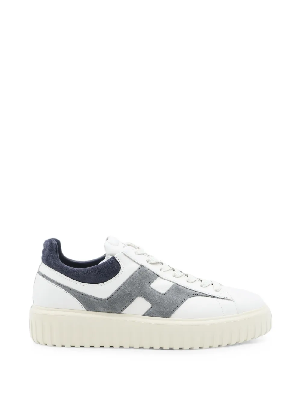 Hogan H-Stripes logo-patch panelled sneakers Wit