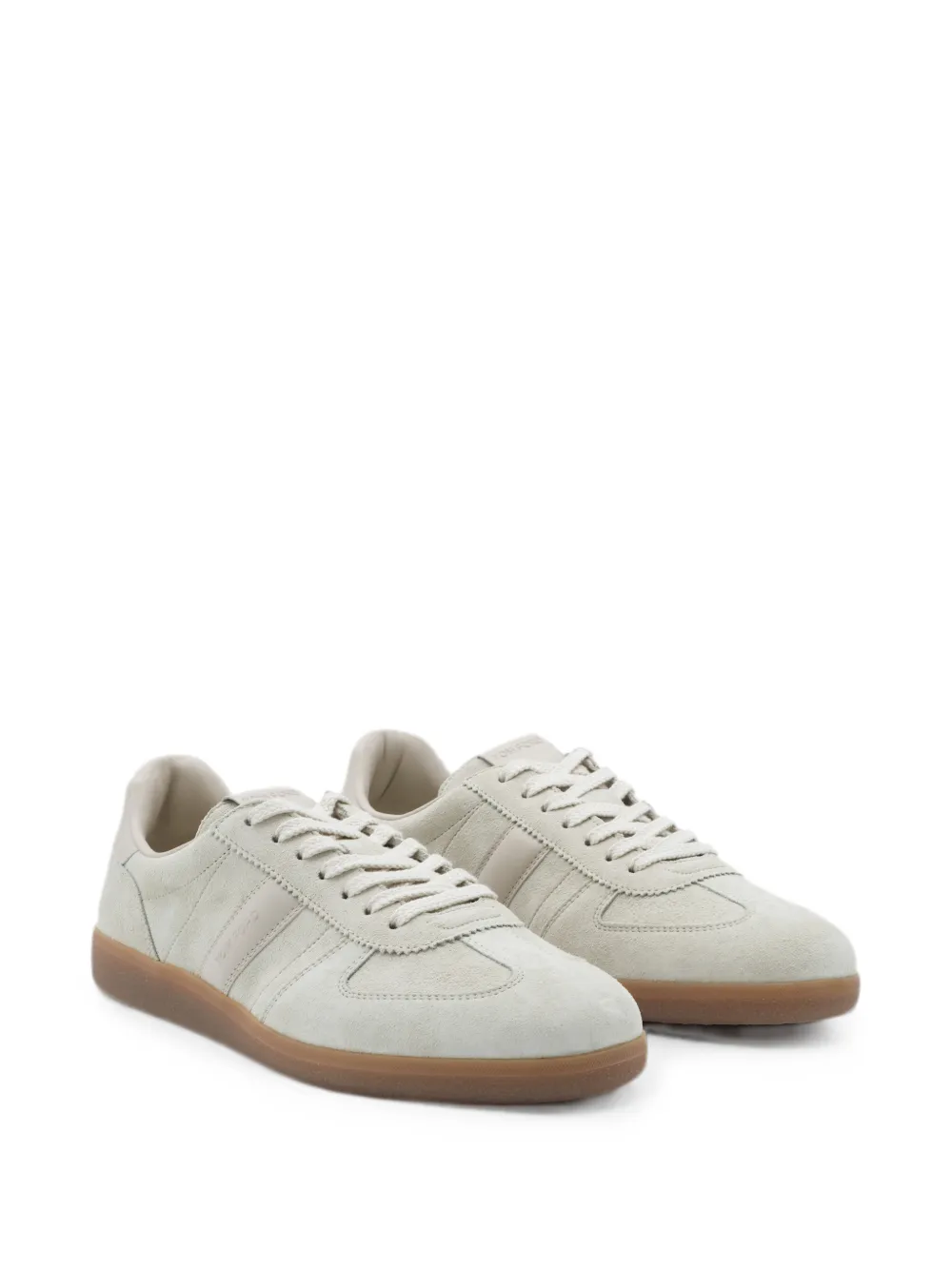 TOM FORD logo-print suede sneakers Beige