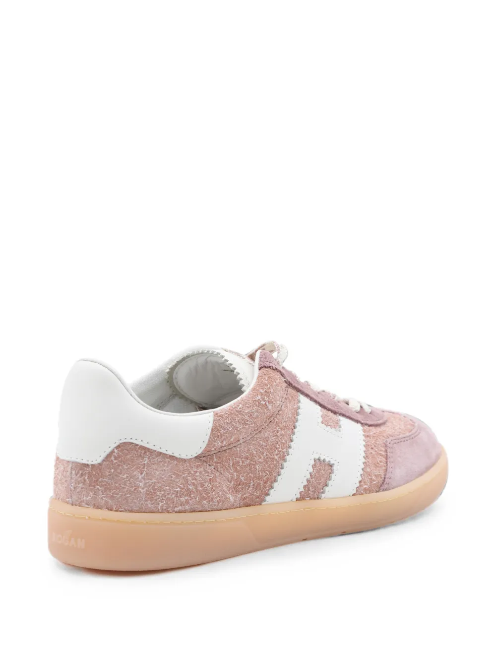 Hogan Cool logo-patch panelled sneakers Roze