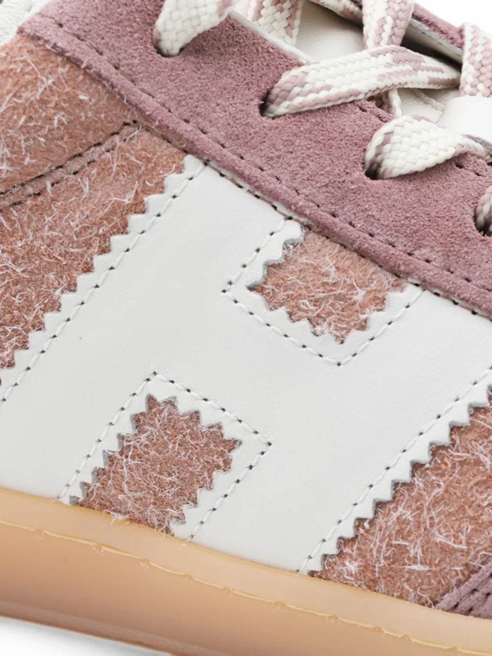 Hogan Cool logo-patch panelled sneakers Roze