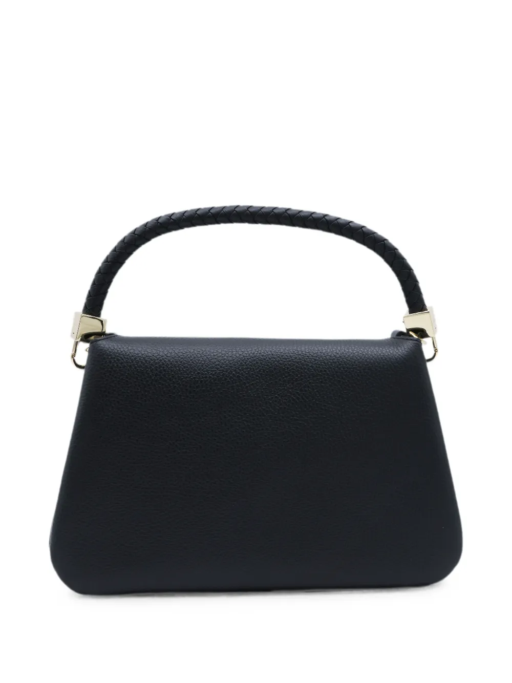 Coccinelle Kleine Tiggy leren shopper met gevlochten handvat Zwart