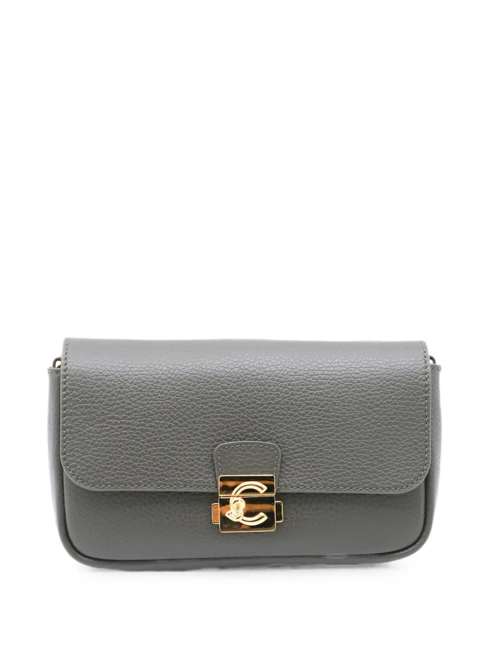 Coccinelle C-Me Lock grainy leather cross body bag - Verde