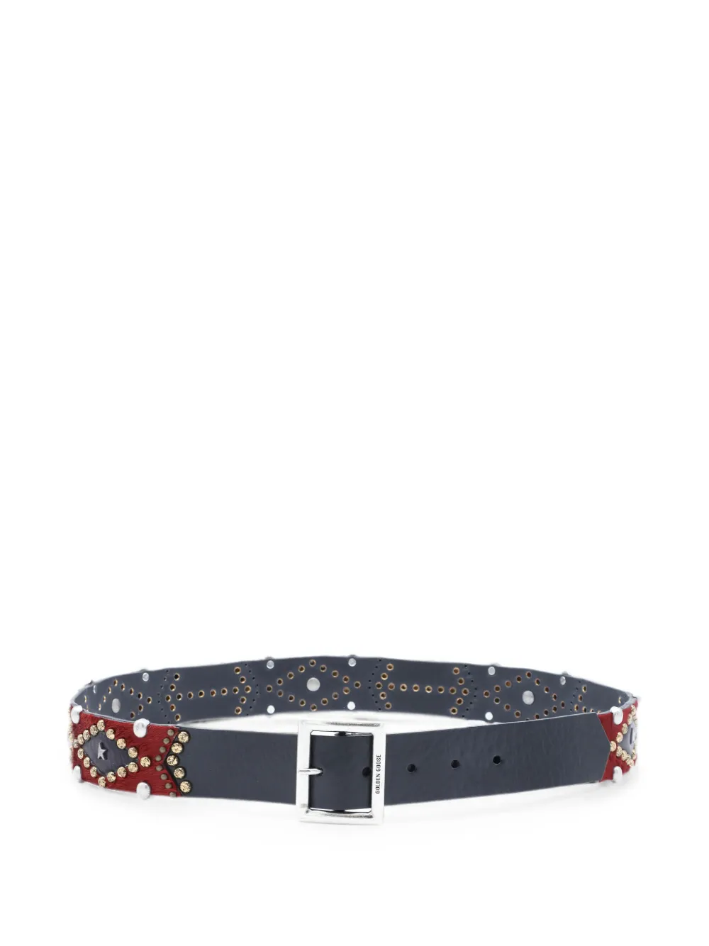 Golden Goose studded pony-hair belt - Black