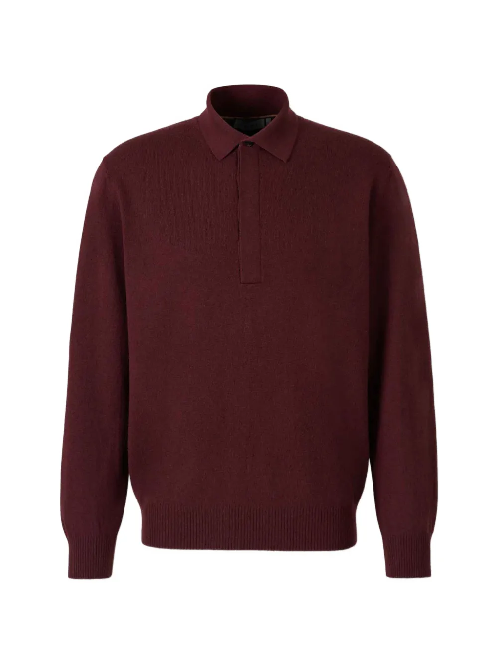 Canali long-sleeve polo sweater - Rot
