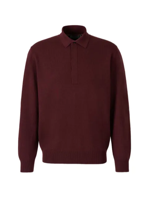Canali long-sleeve polo sweater