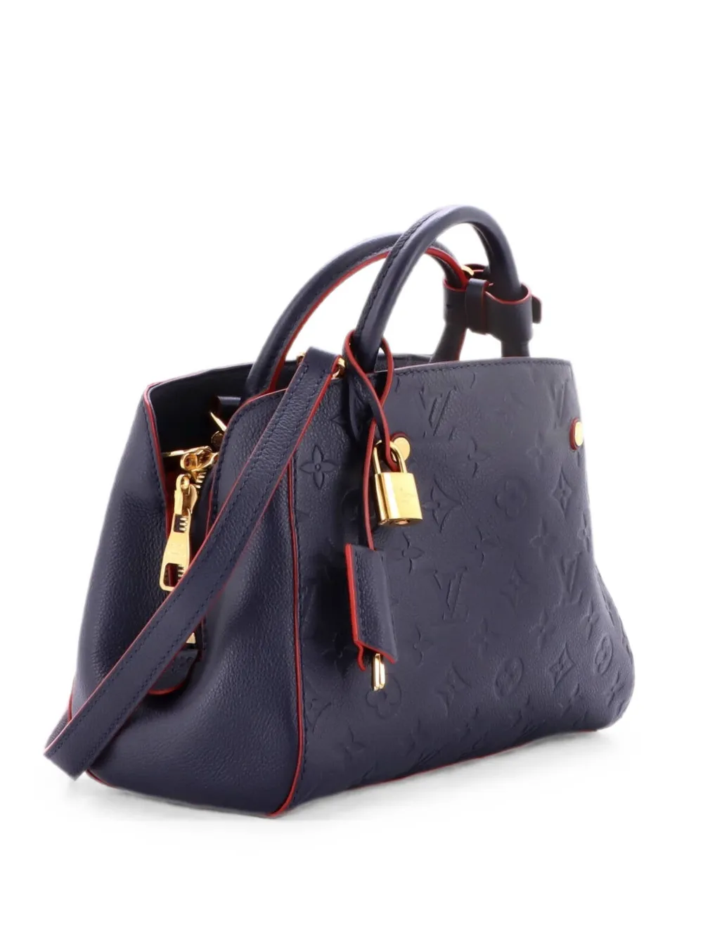 Louis Vuitton Pre-Owned Montaigne Handbag Monogram Empreinte Leather BB satchel - Blu