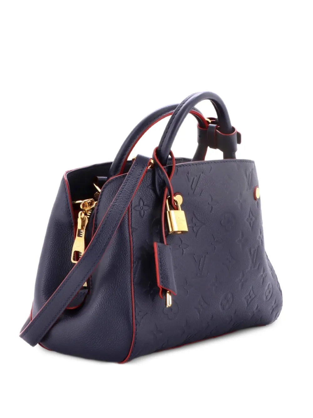 Louis Vuitton Pre-Owned Montaigne Handbag Monogram Empreinte Leather BB satchel - Blu