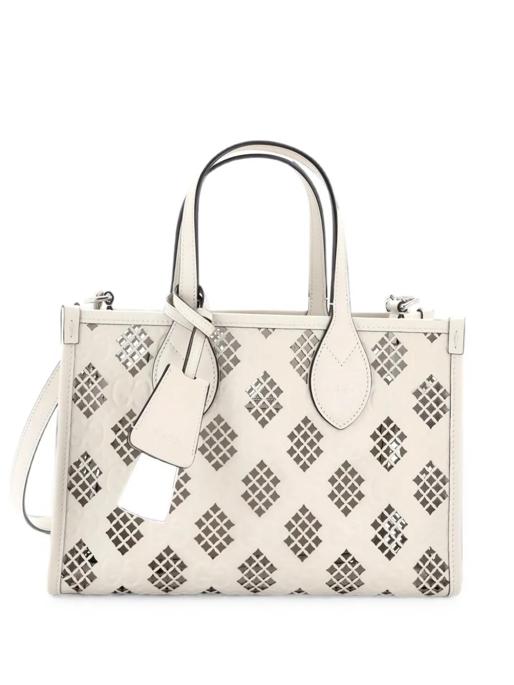 Gucci Pre-Owned Ophidia Tote GG Debossed Laser Cut Leather Small shoulder bag - Toni neutri