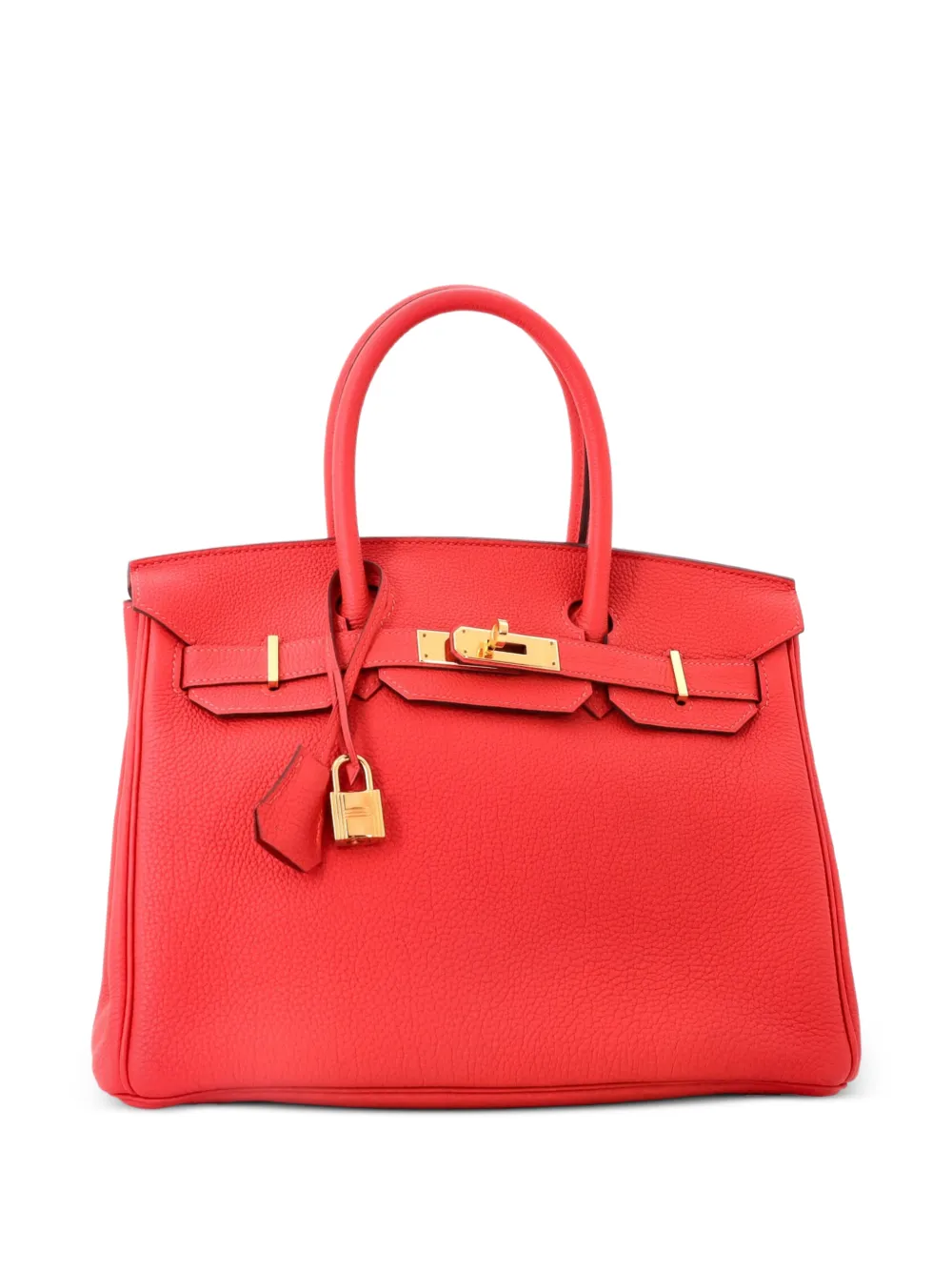 Hermès Pre-Owned Birknin Red Togo Tote Bag mit goldfarbenen Beschlägen 30cm - Rot