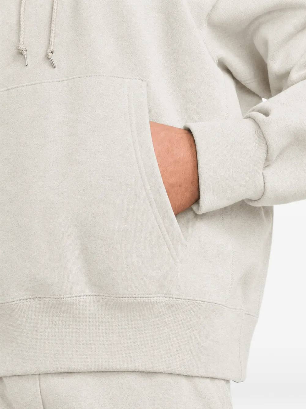 Nike logo-embroidered hoodie Grijs