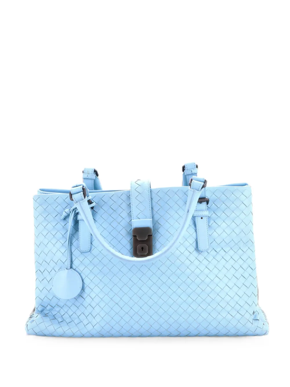 Bottega Veneta Pre-Owned Mittelgroße Garda Intrecciato Tote Bag aus Nappaleder - Blau
