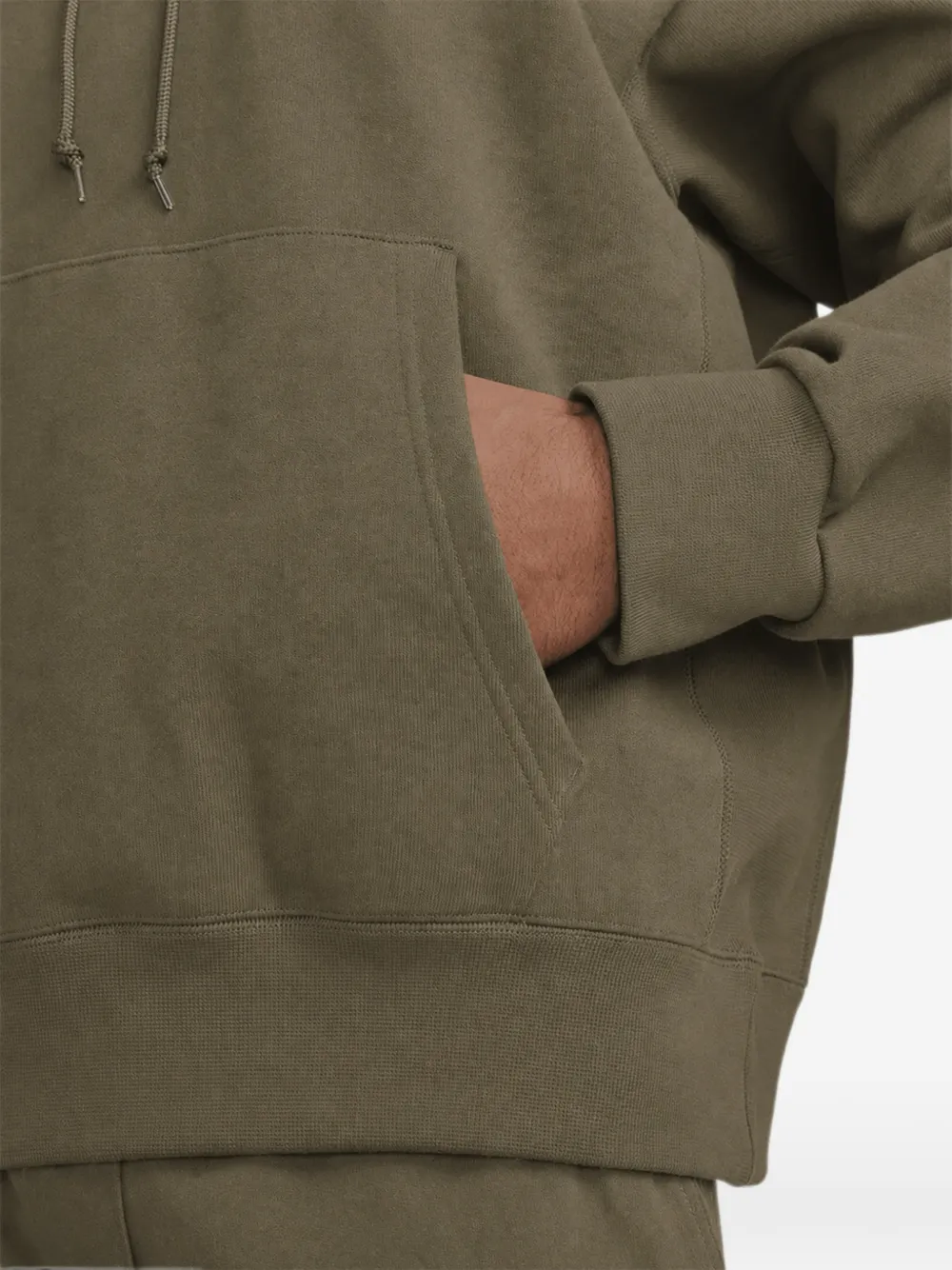 Nike logo-embroidered hoodie Groen