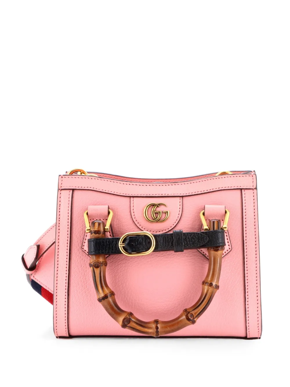 Gucci Pre-Owned Diana NM Bamboo Handle Tote Leather Mini crossbody bag - Rosa