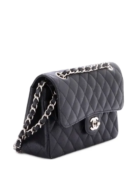 CHANEL Pre-Owned Classic Double Flap Bag Quilted Caviar Small shoulder bag