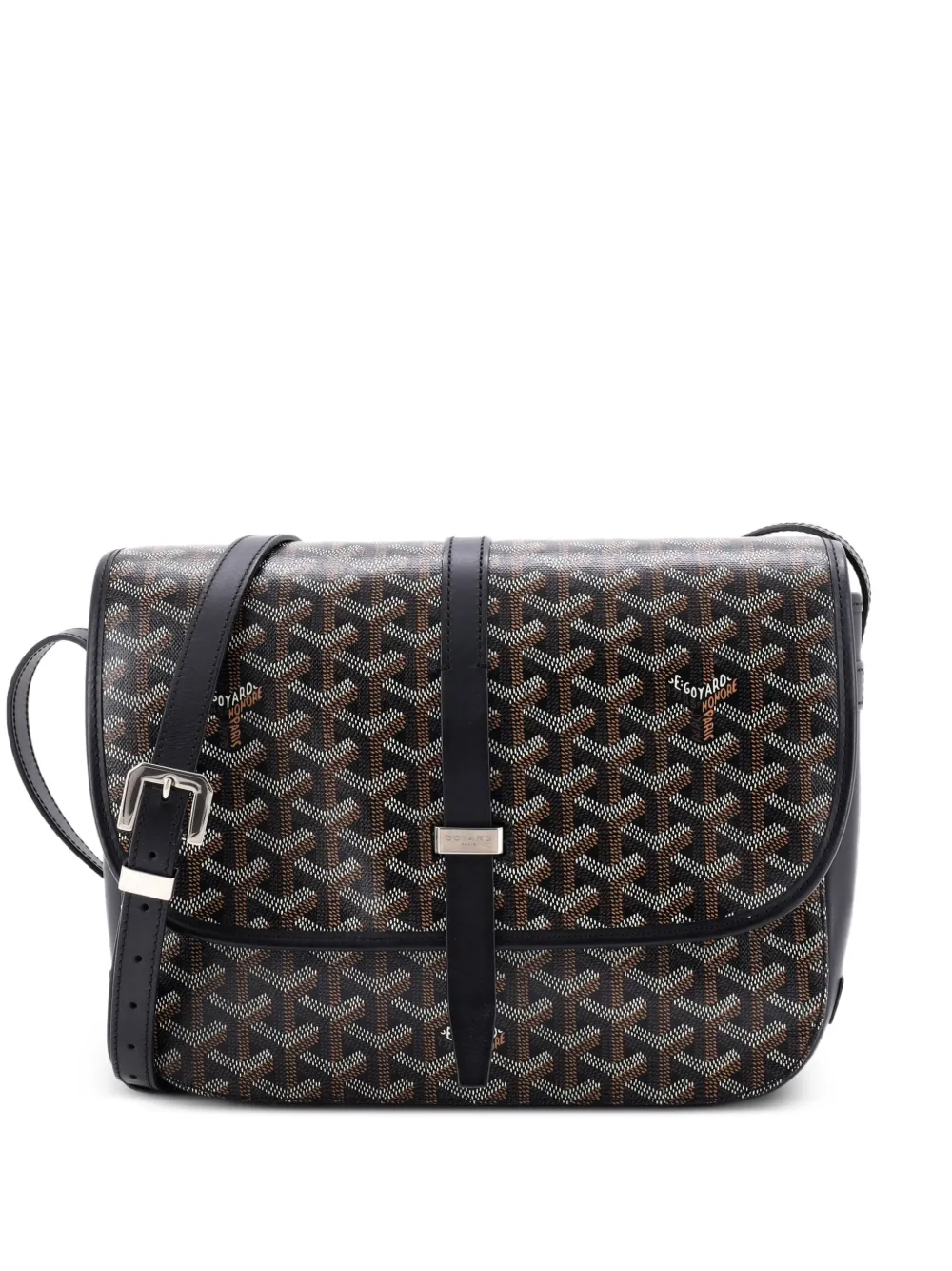 Goyard Pre-Owned Belvedere II Messenger Bag Coated Canvas MM crossbody bag - Nero