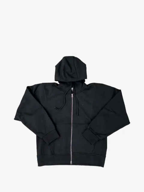 Nike logo-embroidered zip-up hoodie