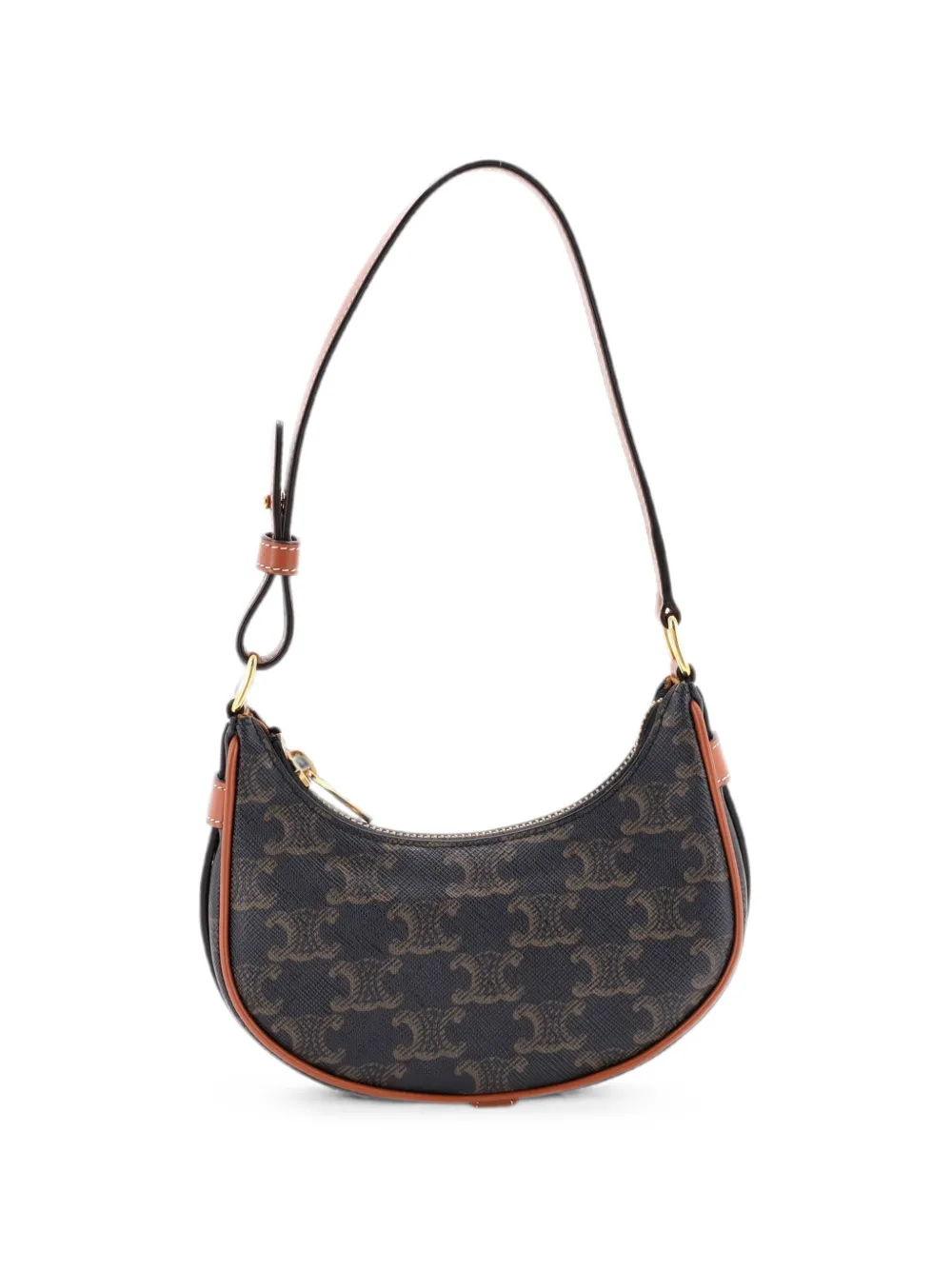 Celine Pre-Owned Ava Bag Triomphe Coated Canvas Mini shoulder bag - Brown