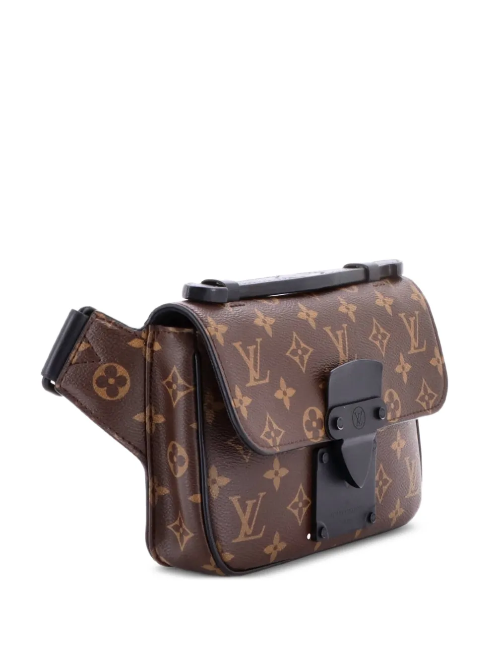 Louis Vuitton Pre-Owned S Lock Sling Bag Macassar Monogram Canvas belt bag - Nero