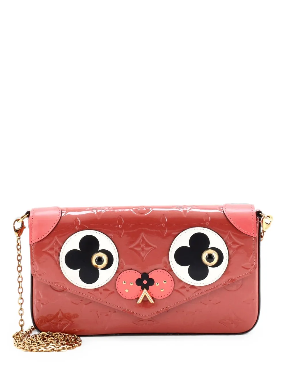 Louis Vuitton Pre-Owned Felicie Pochette Limited Edition Valentine Dog Monogram Vernis crossbody bag - Rosa