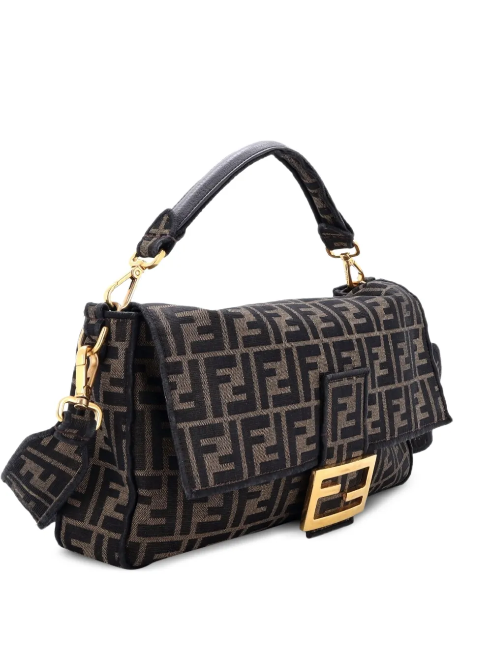 Fendi Pre-Owned Große Baguette NM Zucca Canvas-Schultertasche - Braun